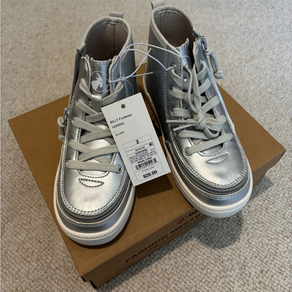 Billy Footwear Kids' Silver Sneakers